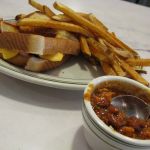 Chili and a grilled ham and cheese sandwich and a ton of fries. All marvelous!