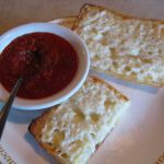 Cheesy garlic bread.
