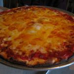 A four cheese pizza with pepperoni. Either the cheese was too overpowering, or the pepperoni needed more pep.
