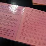 The much anticipated menu.