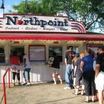The weather is great at the Milwaukee Lakefront, everyone is out for ice cream. The weather is great at the Milwaukee Lakefront, everyone is out for ice cream.
