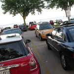 So busy, the MINIs can't park together. So busy, the MINIs can't park together.