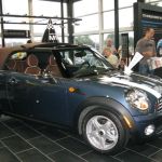 The showroom, decorated for the MINI party.