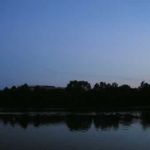 There we watched as hundreds of thousands of bats streamed out of the bridge just after sunset. (That thin grey line stretching across the sky just above the trees)